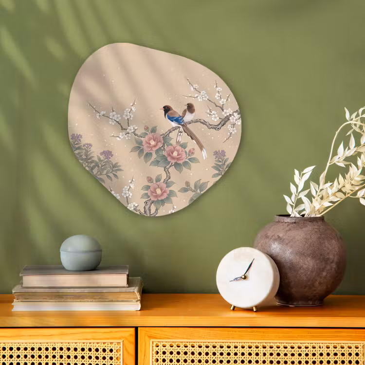 Organisch schilderij - Forex - Bloemen - Vogels - Bloemen — 2