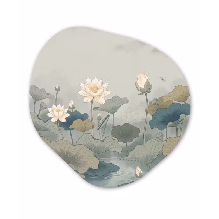Organisch schilderij - Forex - Lotus - Bloemen - Groen — 1