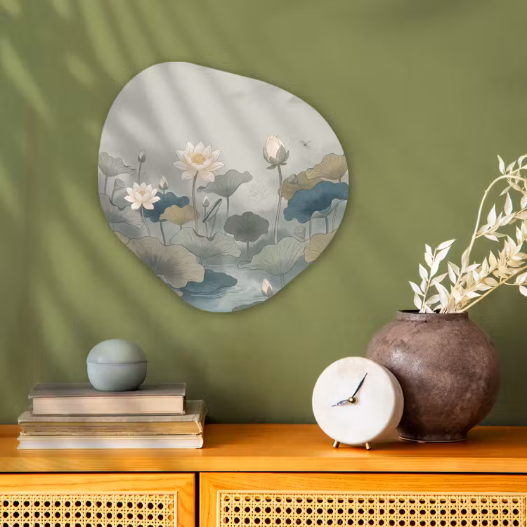 Organisch schilderij - Forex - Lotus - Bloemen - Groen — 2
