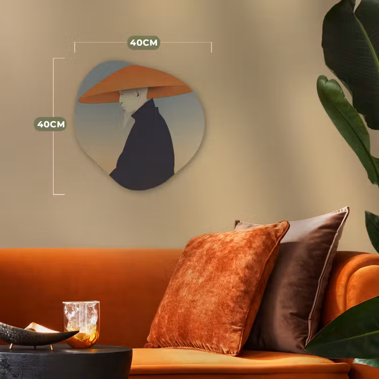 Organisch schilderij - Forex - Minimalistisch - Silhouet - Oranje — 4