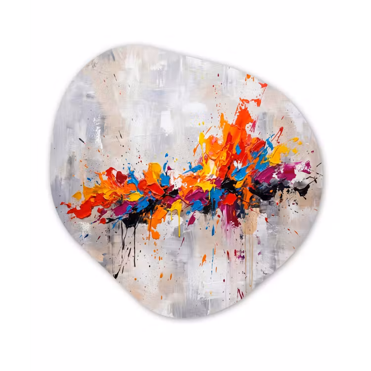 Organisch schilderij - Forex - Abstract - Schilderij - Kleurrijk - Dynamisch — 1