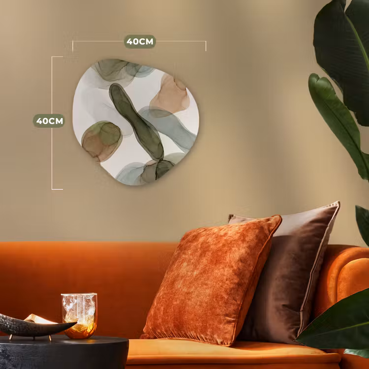 Organisch schilderij - Forex - Abstract - Vormen - Modern - Kunst - Groen - Bruin — 4