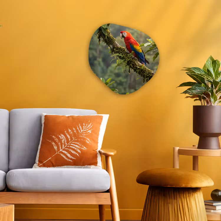 Organisch schilderij - Forex - Ara - Jungle - Rood — 3