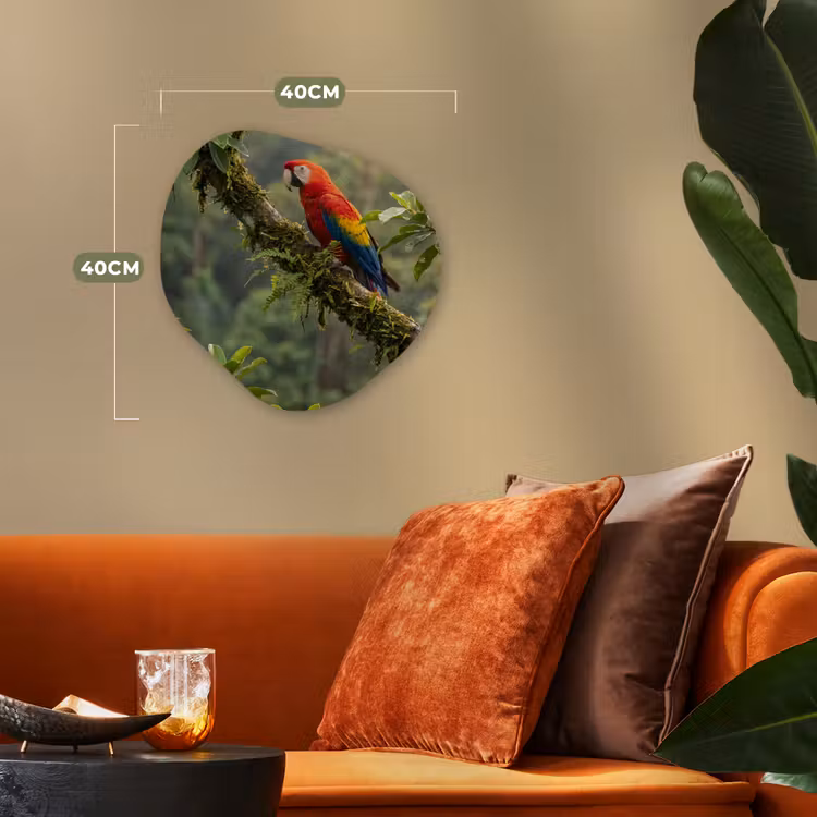 Organisch schilderij - Forex - Ara - Jungle - Rood — 4