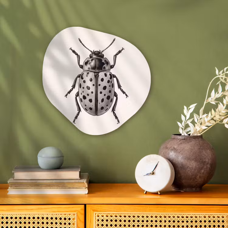 Organisch schilderij - Forex - Kever - Insect - Vintage — 2