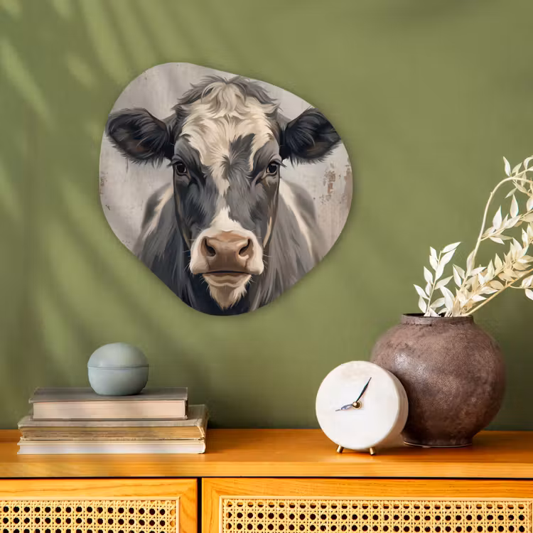 Organisch schilderij - Forex - Koe - Portret - Dieren - Modern — 2