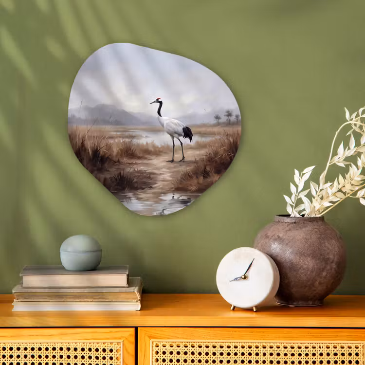 Organisch schilderij - Forex - Kraanvogel - Natuur - Realistisch — 2
