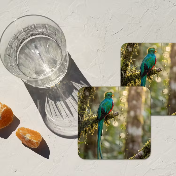 Onderzetter - Quetzal - Jungle - Natuur - Groen — 3