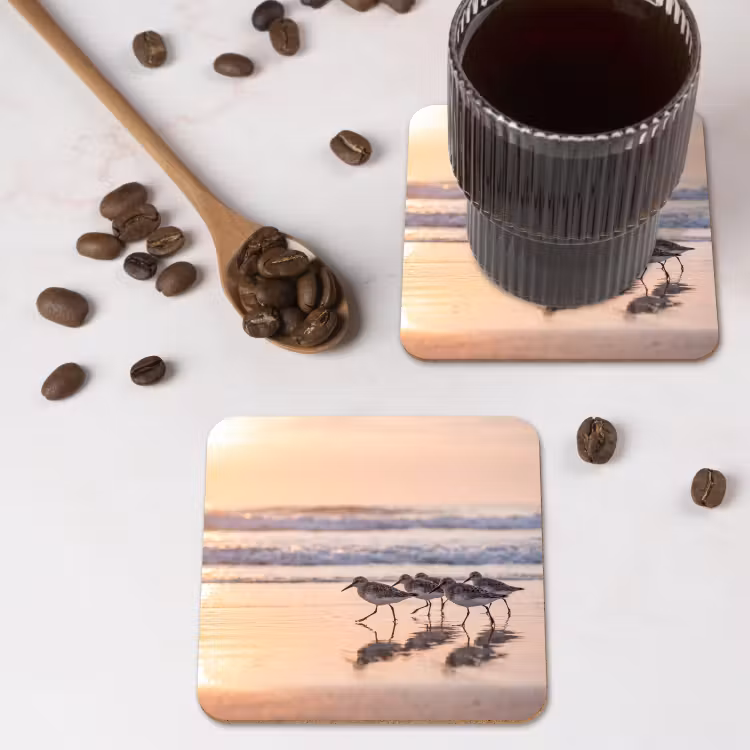 Onderzetter​ - Zee - Vogels - Strand — 4