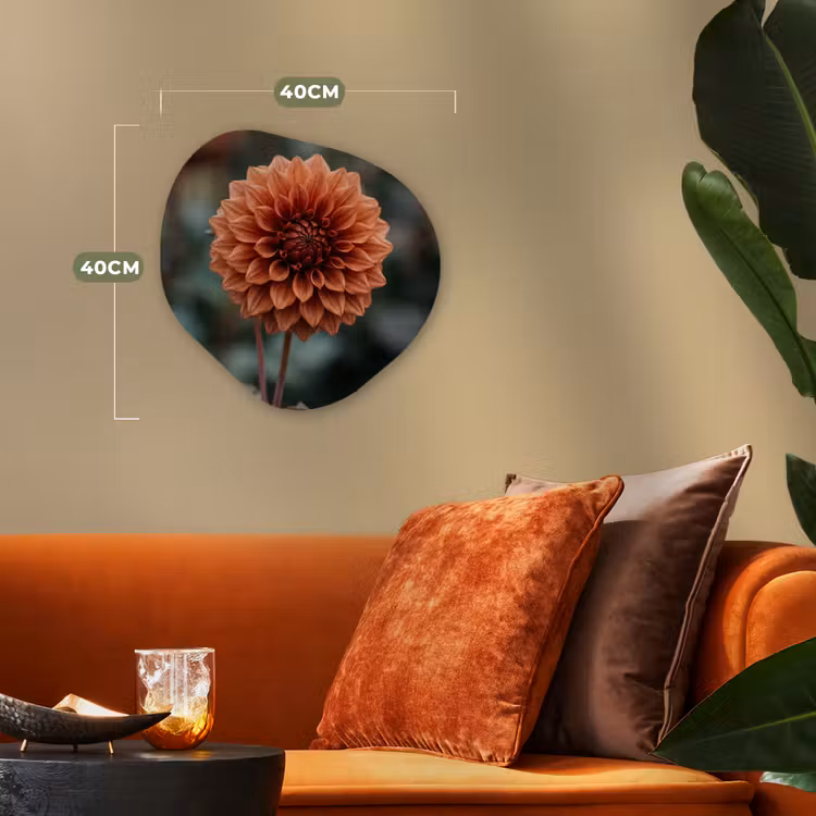 Organisch schilderij - Forex - Dahlia - Bloem - Natuur - Sfeervol — 4