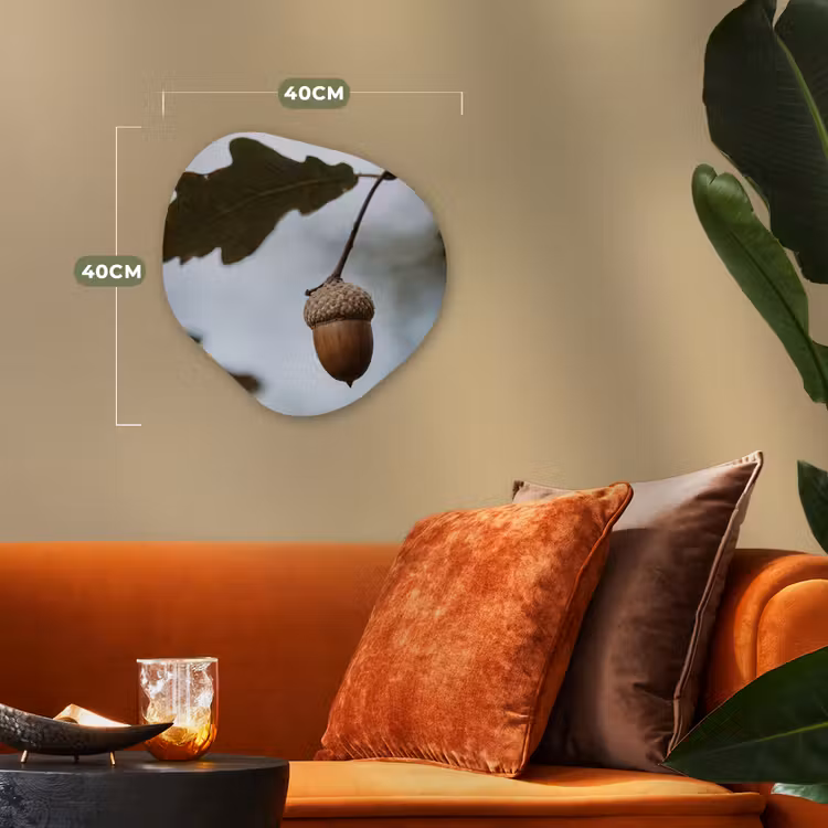 Organisch schilderij - Forex - Eikel - Eikenblad - Bos - Herfst - Natuur — 4