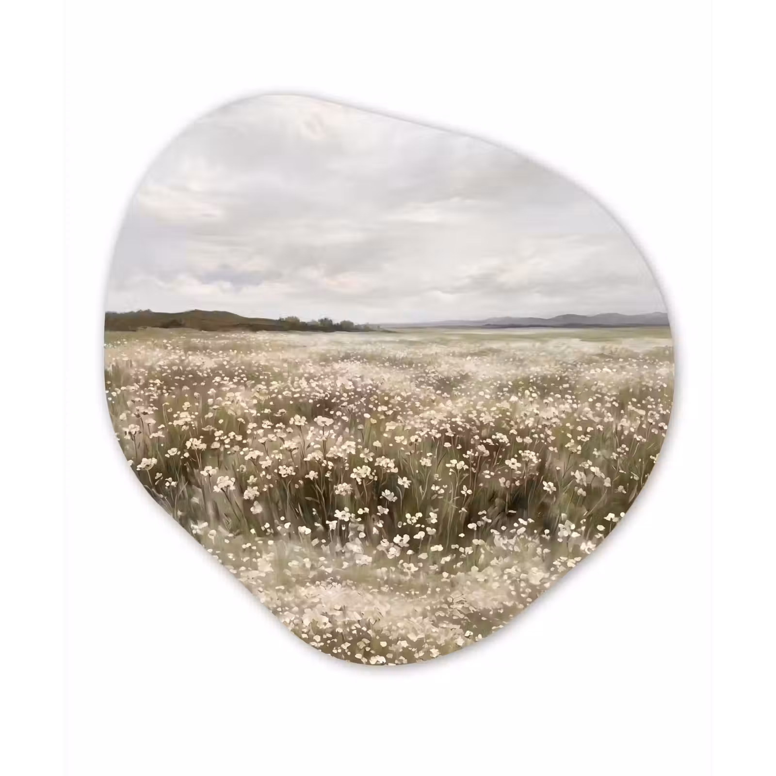 Organisch schilderij - Forex - Illustratie - Landschap - Wit — 1