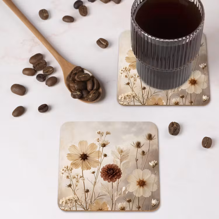 Onderzetter - Wilde bloemen - Botanisch - Vintage - Natuur - Rustiek — 4