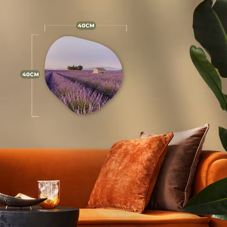 Organisch schilderij - Forex - Lavendel - Landschap - Sereen - Paars — 4