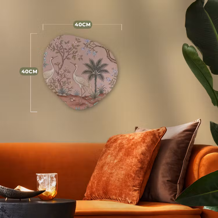 Organisch schilderij - Forex - Nostalgisch - Reigers - Roze — 4
