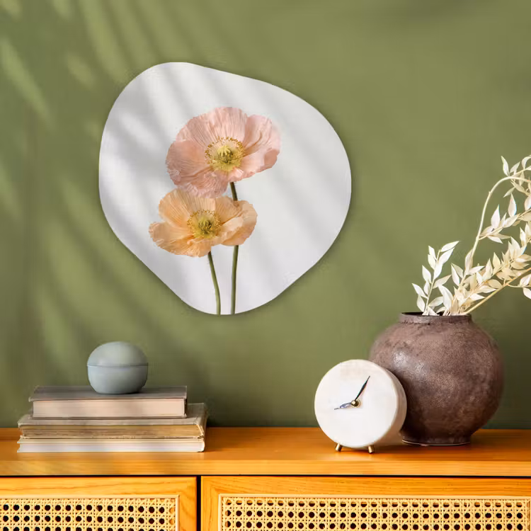 Organisch schilderij - Forex - Papavers - Botanisch - Roze — 2