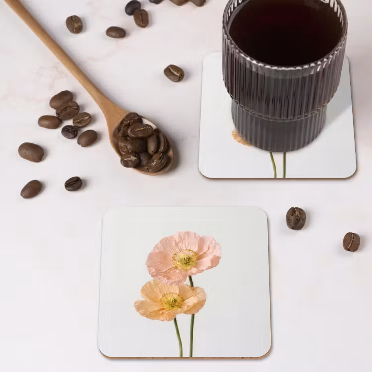 Onderzetter - Papavers - Botanisch - Roze — 4