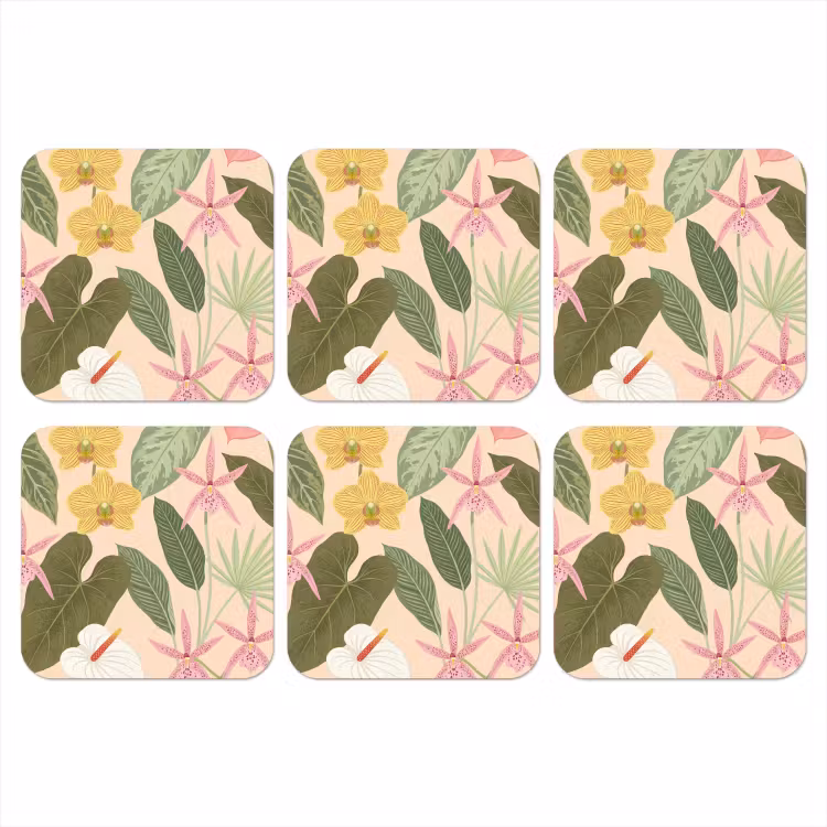 Onderzetter - Patroon - Bloemen - Kleurrijk — 1