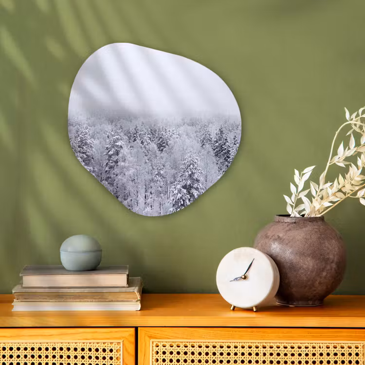 Organisch schilderij - Forex - Bos - Sneeuw - Winter - Natuur - Wit — 2