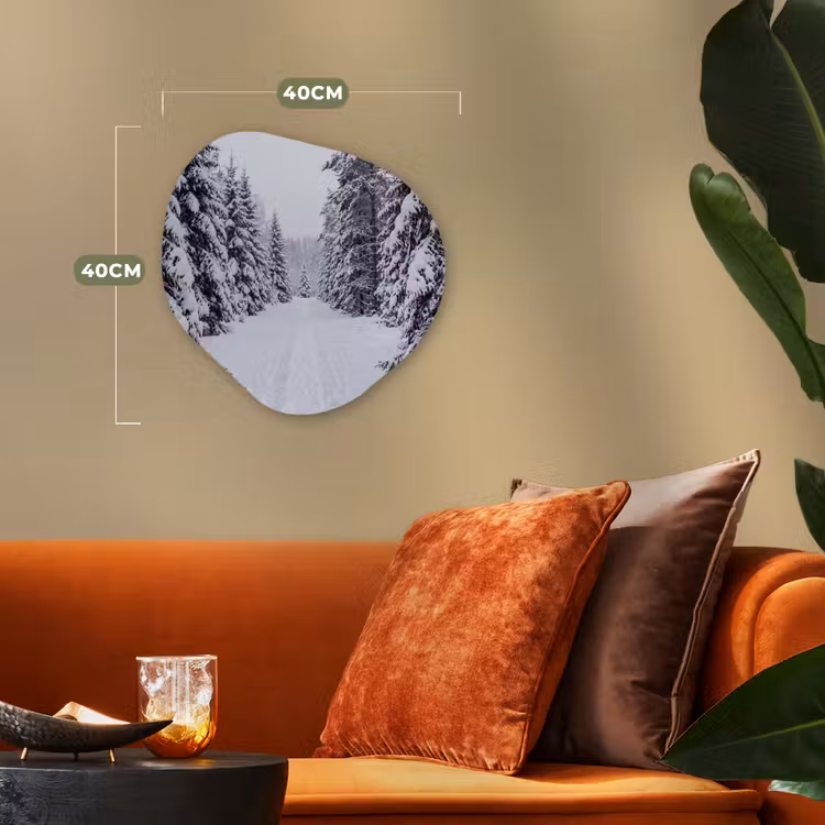 Organisch schilderij - Forex - Bos - Winter - Sneeuw - Pad - Natuur — 4