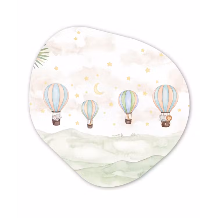 Organisch schilderij - Forex - Aquarel - Luchtballonnen - Pastel — 1