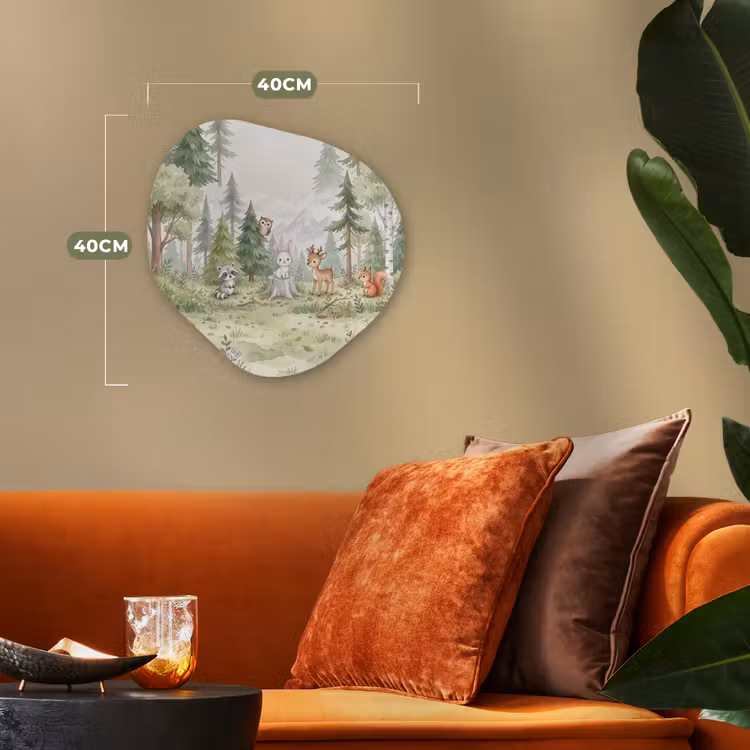 Organisch schilderij - Forex - Bos - Dieren - Groen — 4
