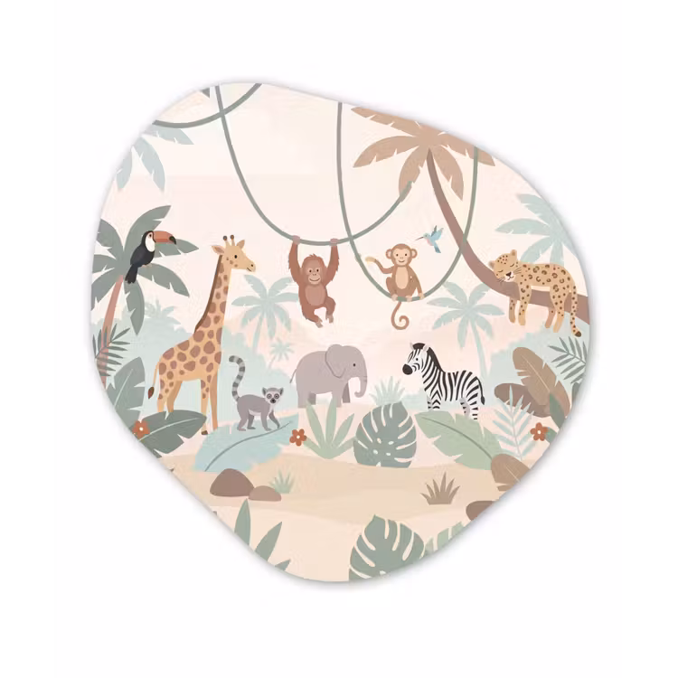 Organisch schilderij - Forex - Jungle - Dieren - Groen — 1