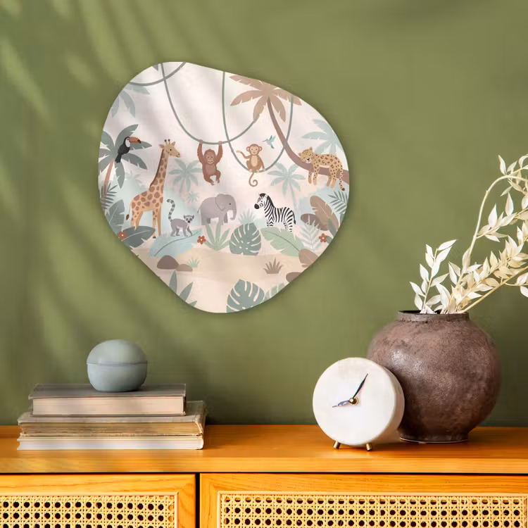 Organisch schilderij - Forex - Jungle - Dieren - Groen — 2