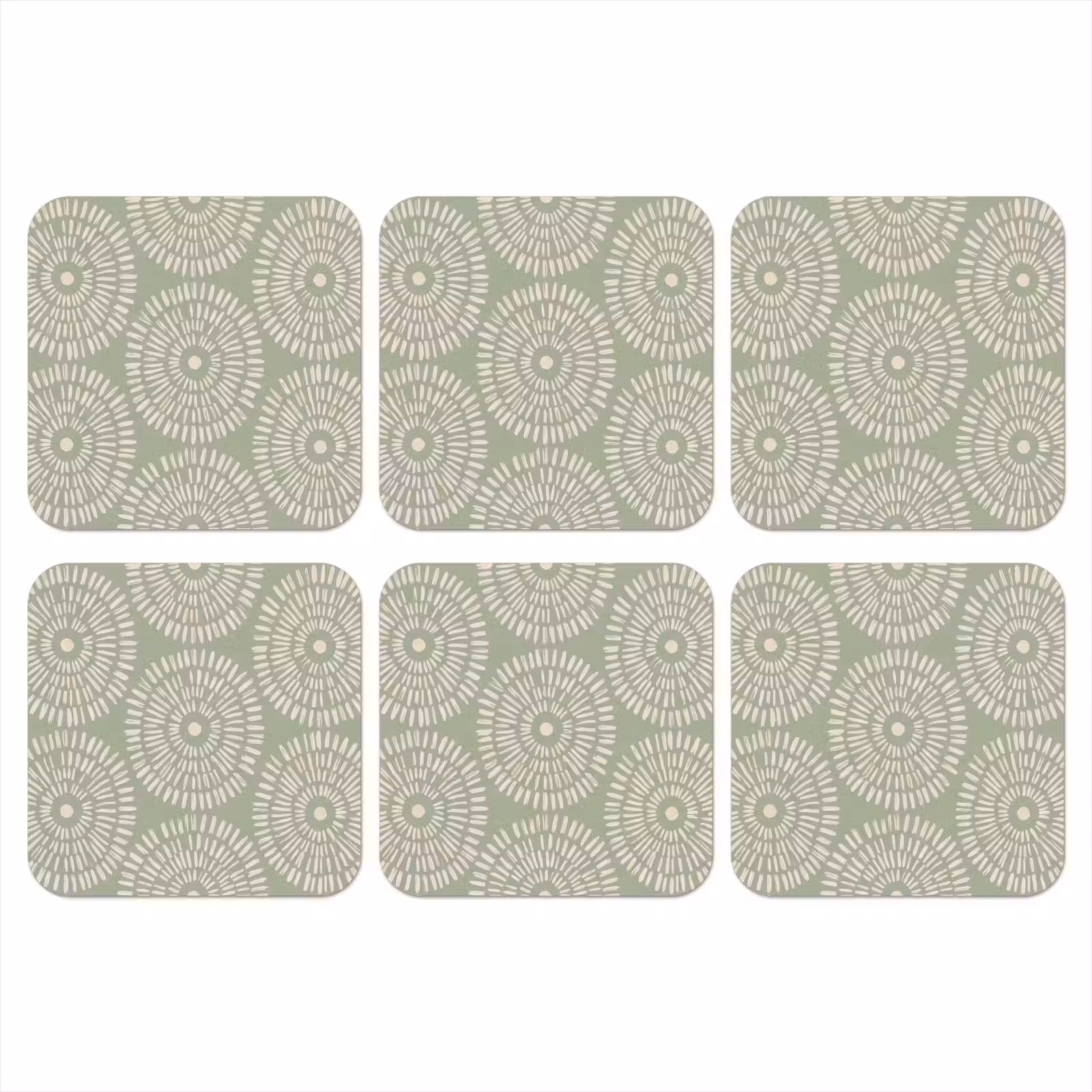 Onderzetter - Patroon - Cirkels - Abstract - Modern - Groen — 1