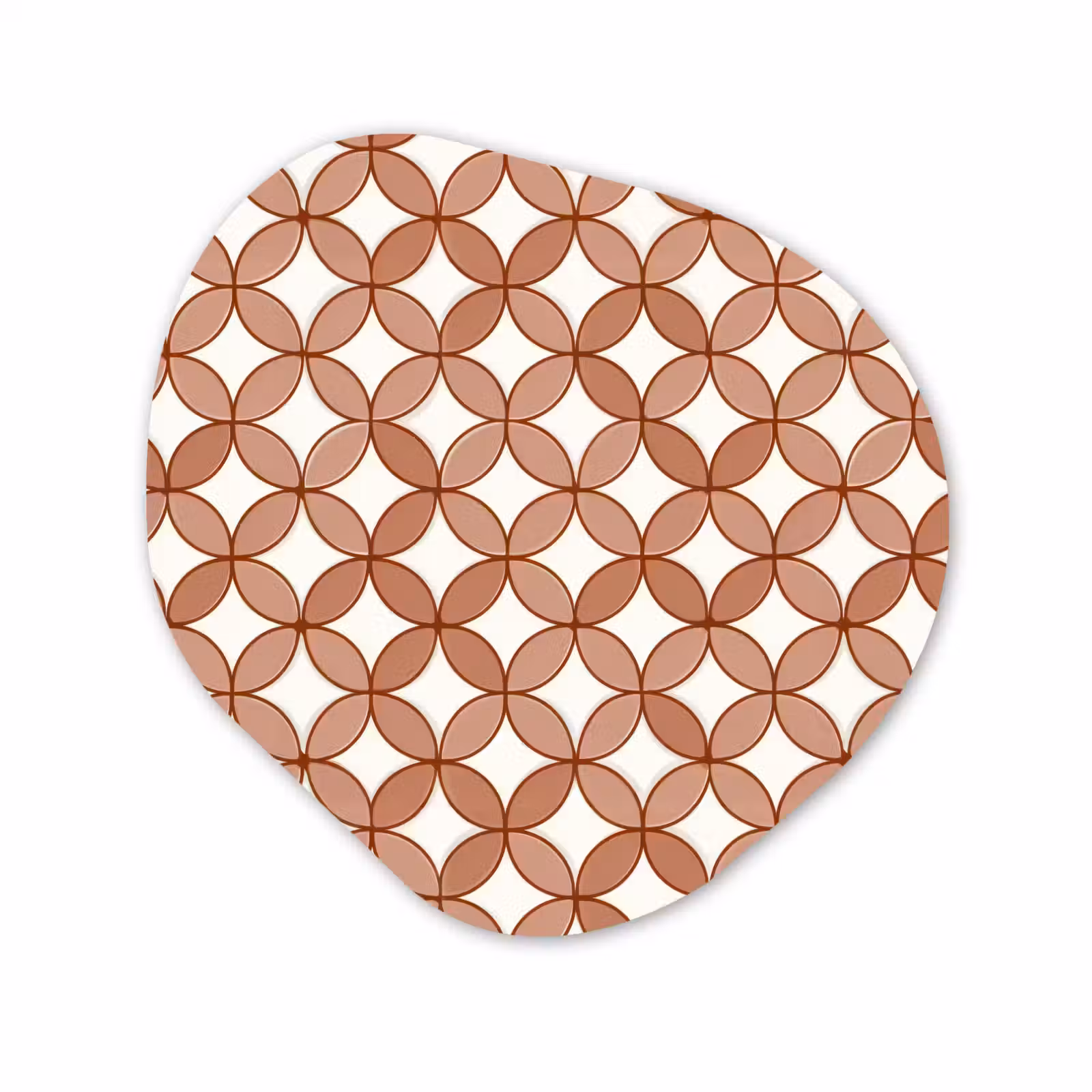 Organisch schilderij - Forex - Geometrisch - Cirkels - Modern - Terracotta — 1