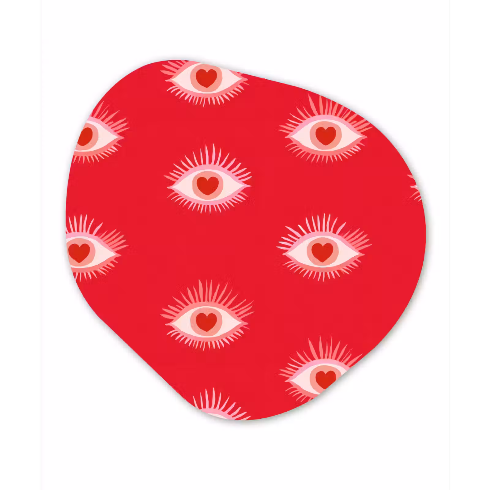 Organisch schilderij - Forex - Ogen - Hart - Abstract - Rood - Roze — 1