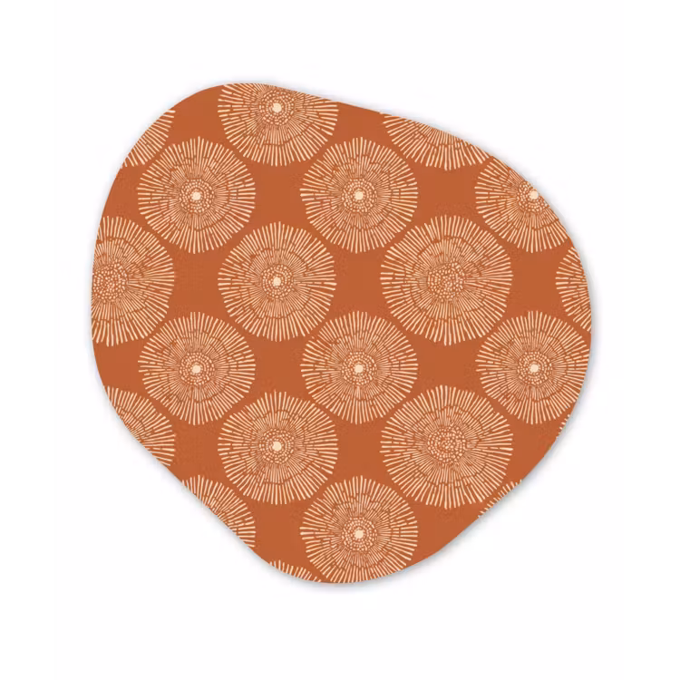 Organisch schilderij - Forex - Cirkels - Grafisch - Patroon - Terracotta — 1