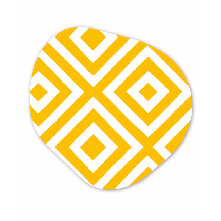 Organisch schilderij - Forex - Geometrisch - Lijnen - Modern - Geel - Wit — 1