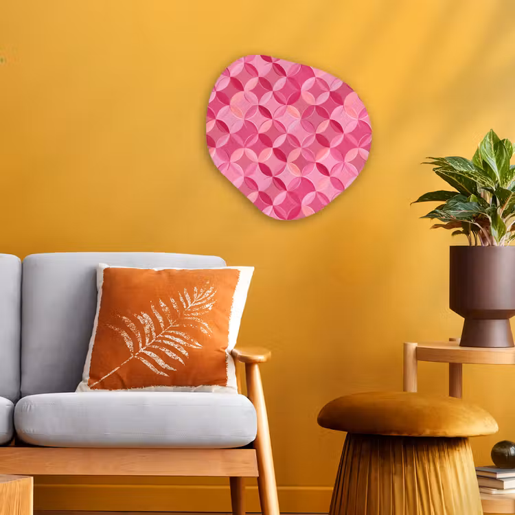 Organisch schilderij - Forex - Geometrisch - Mozaïek - Modern - Roze — 3
