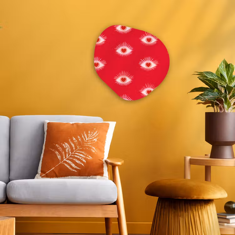 Organisch schilderij - Forex - Ogen - Hart - Abstract - Rood - Roze — 3