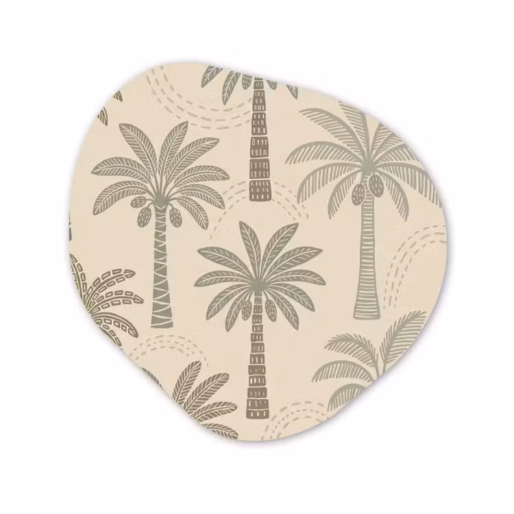 Organisch schilderij - Forex - Palmbomen - Patroon - Tropisch - Beige — 1