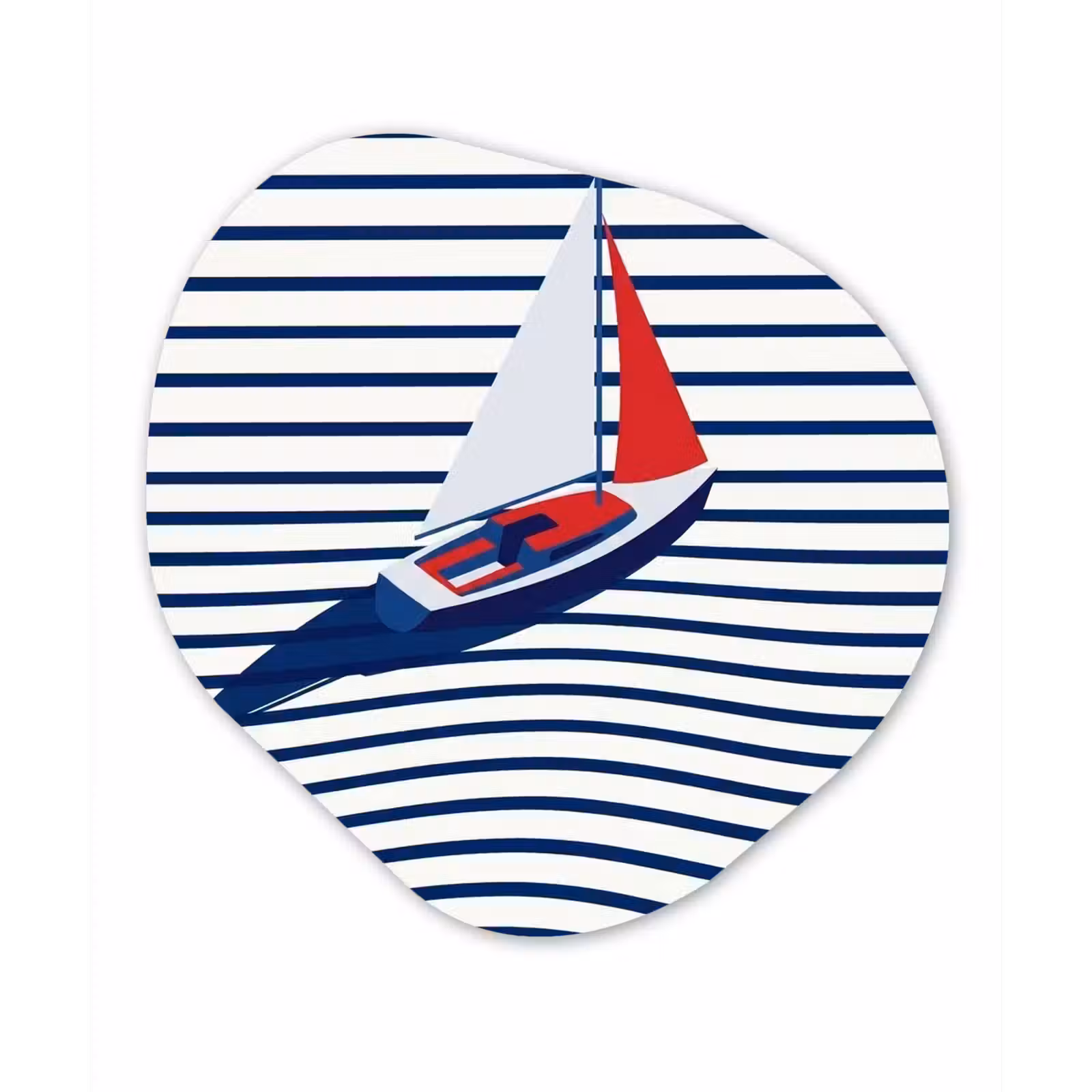 Organisch schilderij - Forex - Boot - Water - Abstract - Blauw — 1