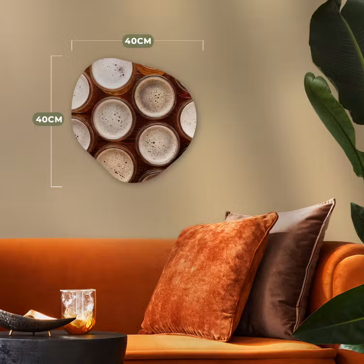 Organisch schilderij - Forex - Eten - Glazen - Drank - Patroon - Bruin — 4