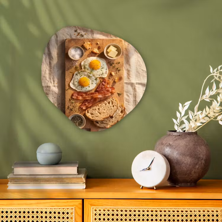 Organisch schilderij - Forex - Eten - Ontbijt - Hout - Rustiek - Geel — 2