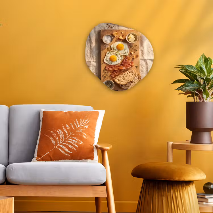 Organisch schilderij - Forex - Eten - Ontbijt - Hout - Rustiek - Geel — 3