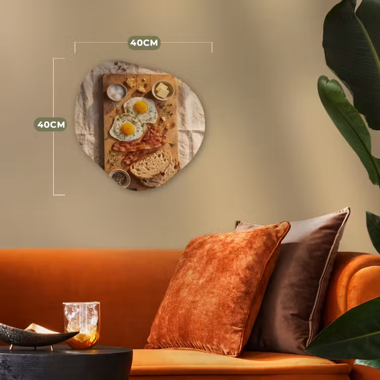 Organisch schilderij - Forex - Eten - Ontbijt - Hout - Rustiek - Geel — 4