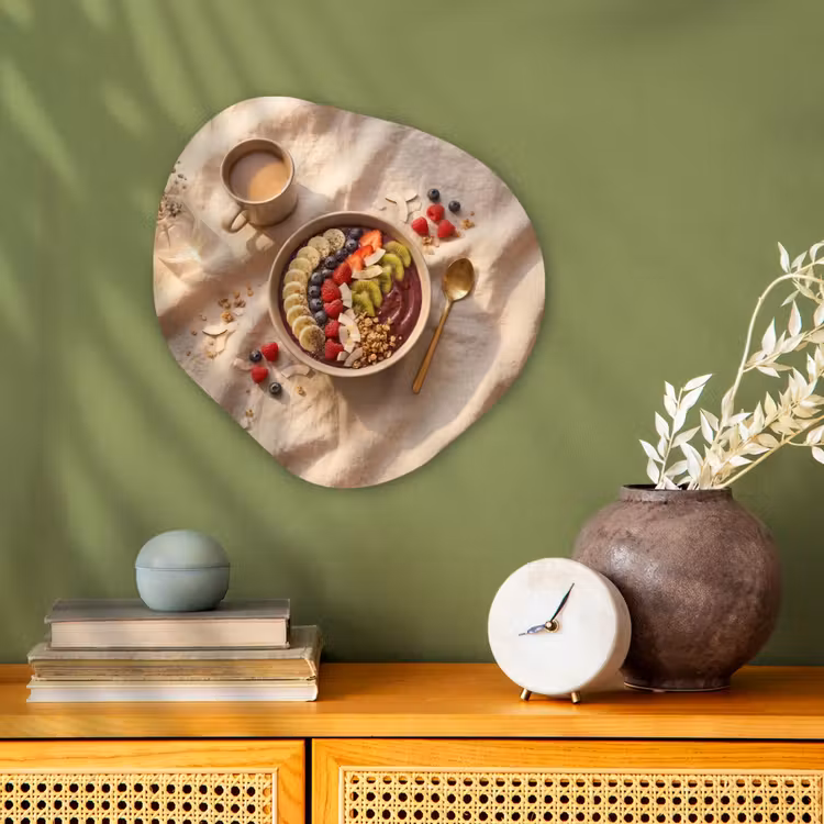 Organisch schilderij - Forex - Eten - Ontbijtkom - Fruit - Gezond - Kleurrijk — 2