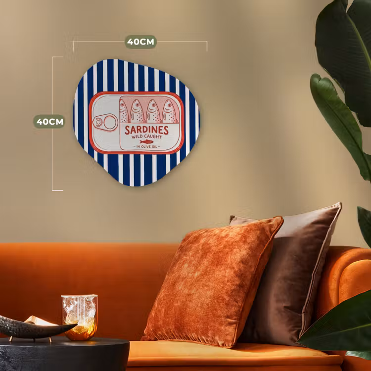 Organisch schilderij - Forex - Eten - Vis - Blik - Illustratie - Rood — 4