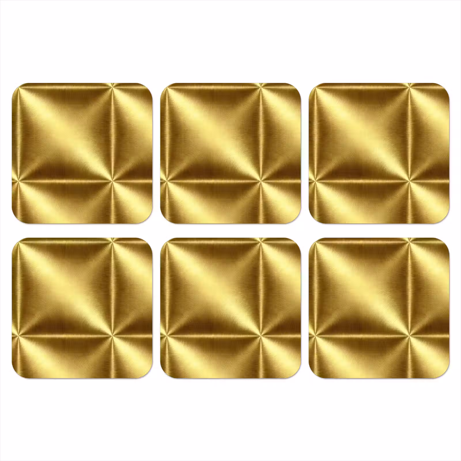 Onderzetter - Textuur - Geborsteld Goud - Industrieel - Metallic — 1