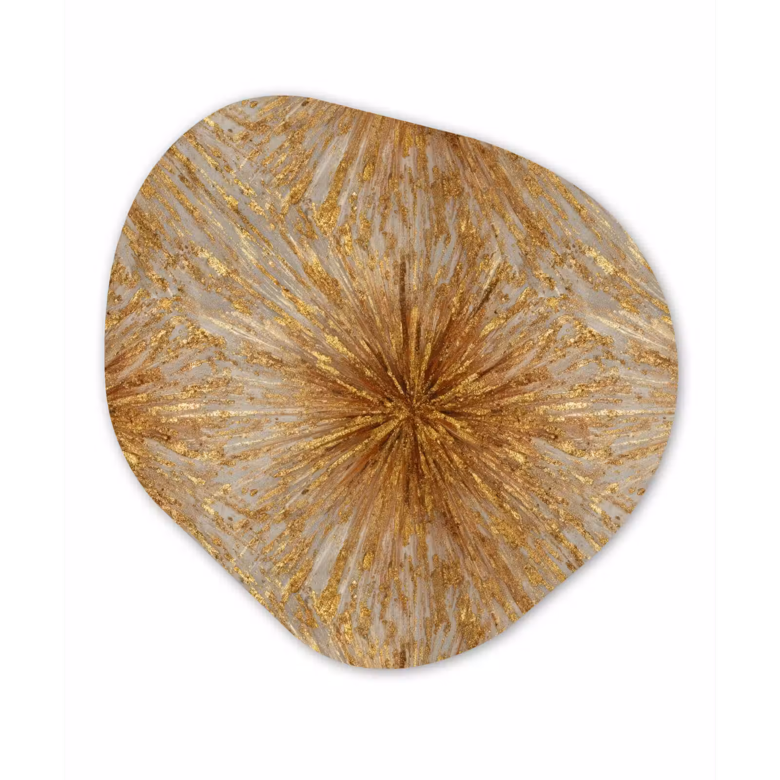 Organisch schilderij - Forex - Explosie - Abstract - Goud - Wit — 1