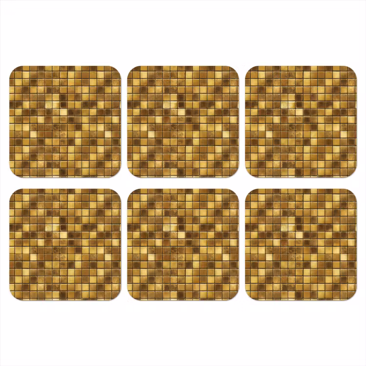 Onderzetter - Tegels - Mozaïek - Luxe - Warm Goud — 1