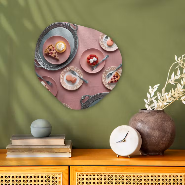 Organisch schilderij - Forex - Dessert - Taart - Gebak - Zoet - Roze — 2