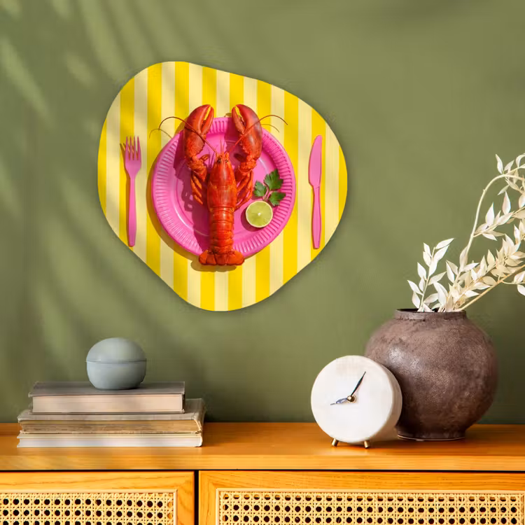 Organisch schilderij - Forex - Eten - Roze - Geel - Modern - Culinaire — 2