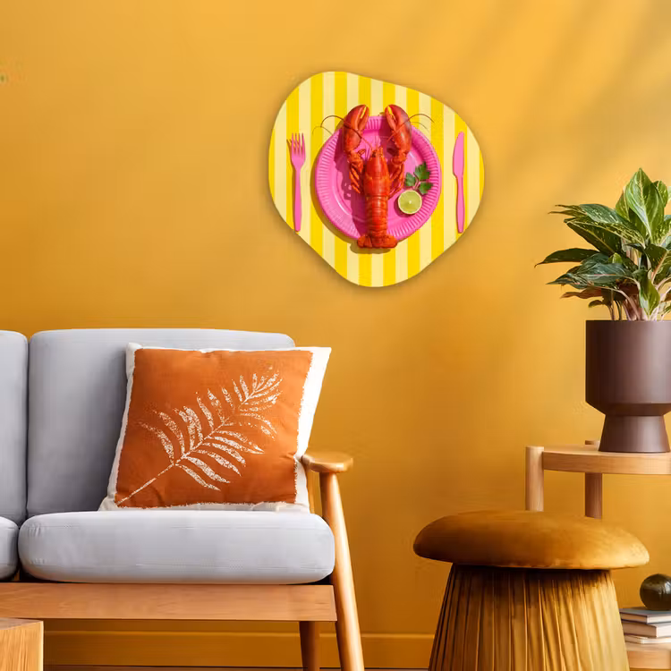 Organisch schilderij - Forex - Eten - Roze - Geel - Modern - Culinaire — 3