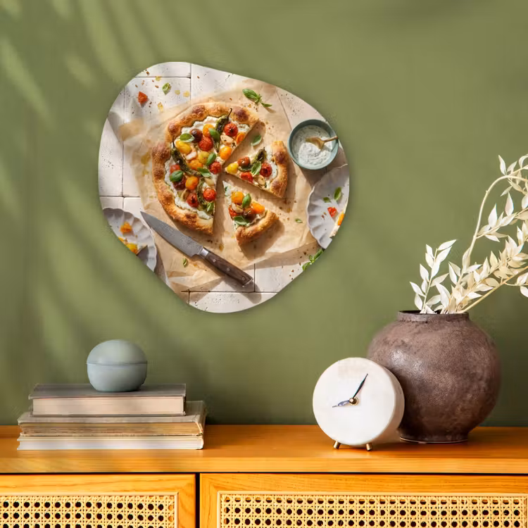 Organisch schilderij - Forex - Eten - Tomaten - Basilicum - Maaltijd - Vers — 2